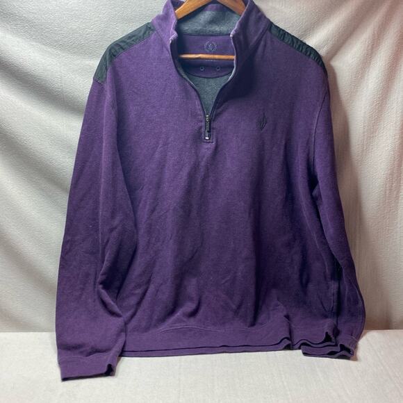 Bugatchi 1/4 zip purple pull over size extra large - Picture 1 of 6